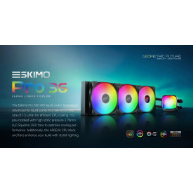 Водно охлаждане Geometric Future Water Cooling - Eskimo Pro 360 White - Addressable RGB, LGA1851/AM5
