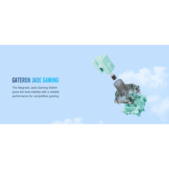 Клавиатура Lamzu Professional Gaming Mechanical Keyboard JET 75 - 8K, Magnetic Gateron Jade Switches - White/Blue