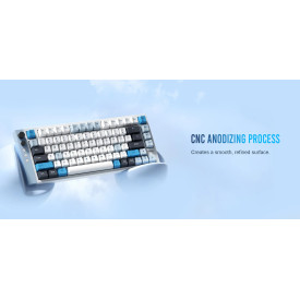 Клавиатура Lamzu Professional Gaming Mechanical Keyboard JET 75 - 8K, Magnetic Gateron Jade Switches - White/Blue