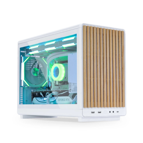 Кутия за компютър Lian Li Case mATX - DAN Cases A3 Wood - White
