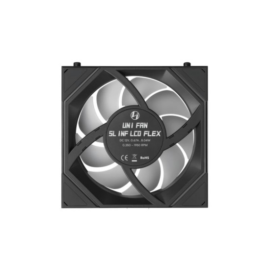 Вентилатор Lian Li Fan 120mm - SL-INF LCD FLEX - Black, Reverse