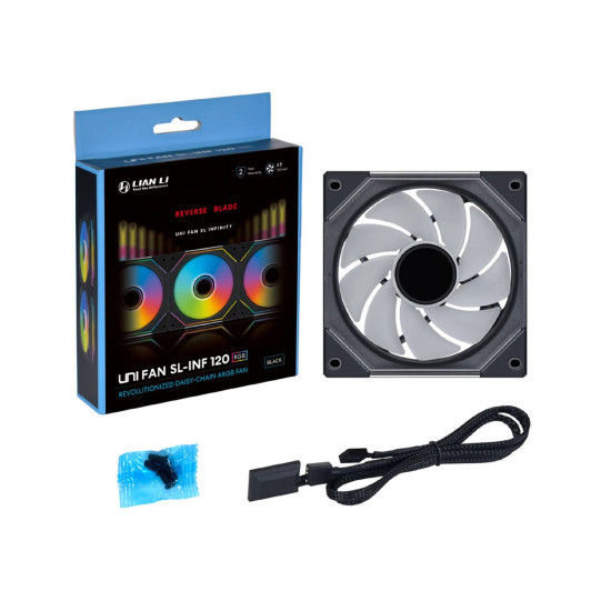 Вентилатор Lian Li Fan 120mm - UNI SL-INF 120 ARGB Reverse Blade PWM - Black