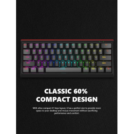 Клавиатура Marvo Gaming Mechanical keyboard 61 keys TKL - KG962G - RED switches, RGB