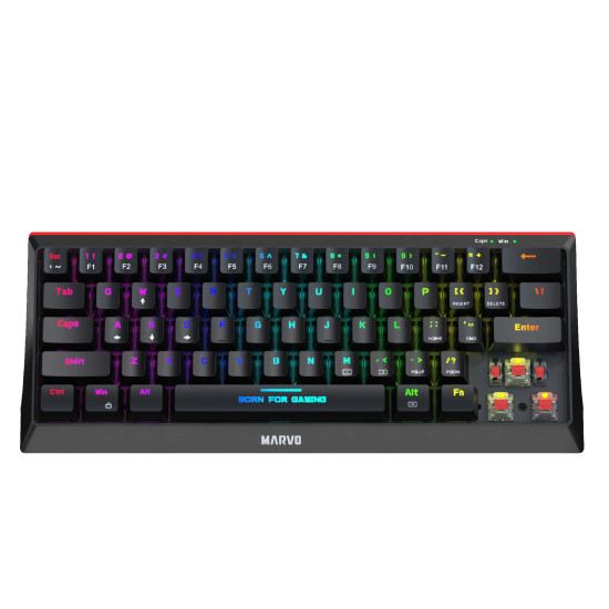 Клавиатура Marvo Gaming Mechanical keyboard 61 keys TKL - KG962G - RED switches, RGB