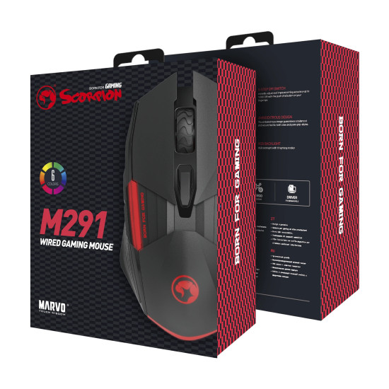 Мишка Marvo Gaming Mouse M291 - 6400dpi