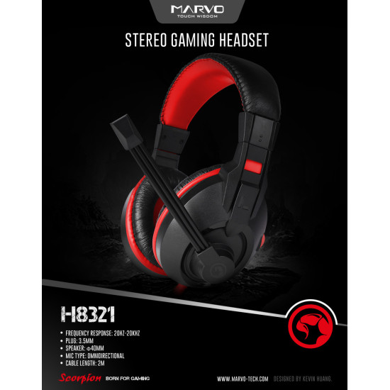 Слушалки Marvo Gaming Headphones H8321