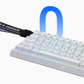 Клавиатура MCHOSE Gaming Mechanical Keyboard Ace 68 - 8K, Ice Blue Magnetic Switch [Linear] (English US), White