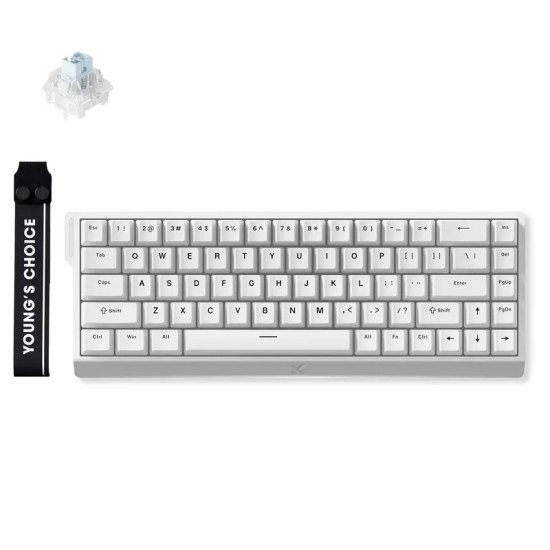 Клавиатура MCHOSE Gaming Mechanical Keyboard Ace 68 - 8K, Ice Blue Magnetic Switch [Linear] (English US), White