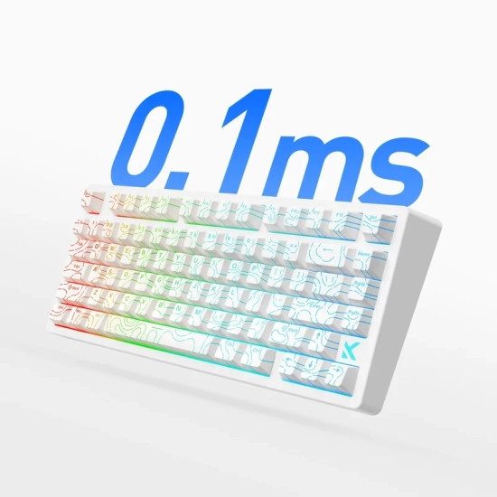 Клавиатура MCHOSE Gaming Mechanical Keyboard Jet75 Topographic - 8K, Kailh Magnetic God Switch [Linear] (English US), Black
