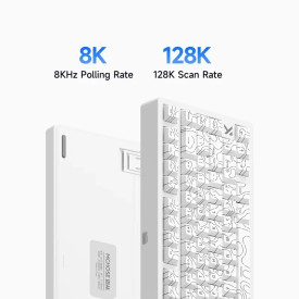 Клавиатура MCHOSE Gaming Mechanical Keyboard Jet75 Topographic - 8K, Kailh Magnetic God Switch [Linear] (English US), Black