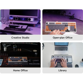 Безжична клавиатура MCHOSE Wireless Gaming Mechanical Keyboard UT98 Classic Therapy - Silent Peach V3 Switch [Linear] (English US)