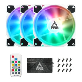 Комплект вентилатори Montech Z3 PRO ARGB FAN, 3x120mm Fans, Controller, Remote, ARGB, White