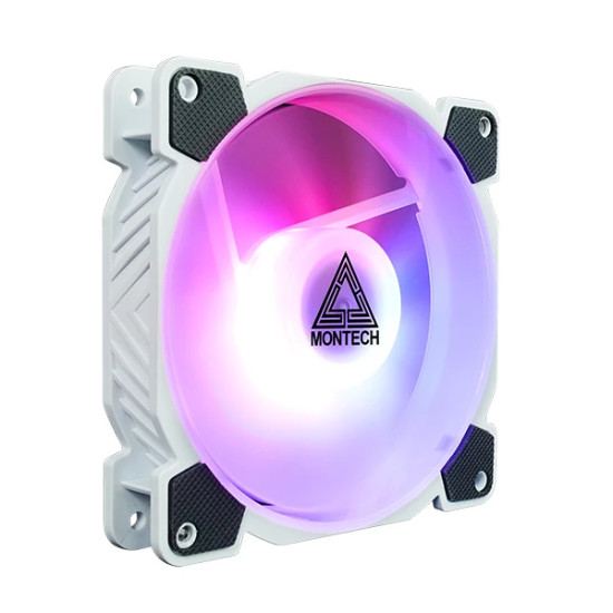 Комплект вентилатори Montech Z3 PRO ARGB FAN, 3x120mm Fans, Controller, Remote, ARGB, White