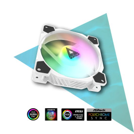 Комплект вентилатори Montech Z3 PRO ARGB FAN, 3x120mm Fans, Controller, Remote, ARGB, White