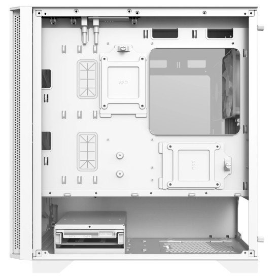 Кутия за компютър Montech AIR 100 LITE, Micro ATX Case, TG, 2x120mm Fans, White