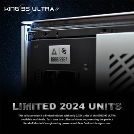 Кутия за компютър Montech KING 95 Ultra, Dual Chamber Mid-tower Case, 6 ARGB Fans, Aluminium, Space Grey