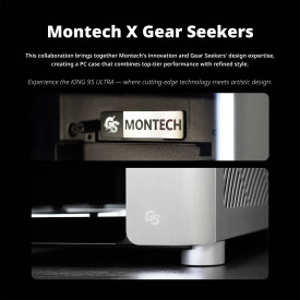 Кутия за компютър Montech KING 95 Ultra, Dual Chamber Mid-tower Case, 6 ARGB Fans, Aluminium, Space Grey