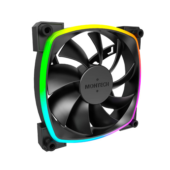 Вентилатор Montech AX120 PWM, Fan 120mm, ARGB, Black