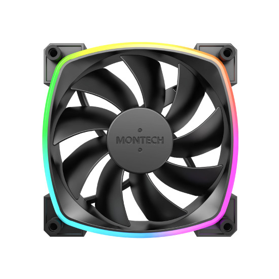 Вентилатор Montech AX120 PWM, Fan 120mm, ARGB, Black