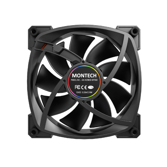 Вентилатор Montech AX120 PWM, Fan 120mm, ARGB, Black