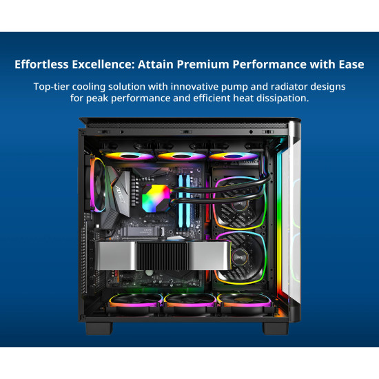 Водно охлаждане Montech Hyper Flow ARGB 360, CPU Liquid Cooler, Black