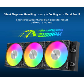 Водно охлаждане Montech Hyper Flow ARGB 360, CPU Liquid Cooler, Black