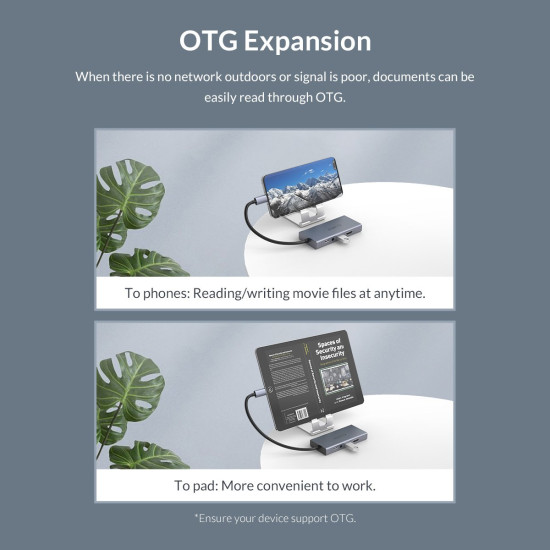 Докинг станция Orico Docking Station Type-C Power Distribution 60W - HDMI, Type-C x 1, USB3.0 x 1, VGA, Audio - MC-U501P