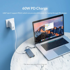 Докинг станция Orico Docking Station Type-C Power Distribution 60W - HDMI, Type-C x 1, USB3.0 x 1, VGA, Audio - MC-U501P