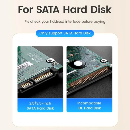 HDD докинг станция Orico Storage - HDD/SSD Dock - 2.5/3.5 inch USB-C/A - DD18C3-EU-BK
