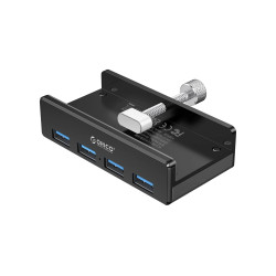 USB хъб Orico USB 3.0 HUB Clip Type 4 port, Black - MH4PU-BK