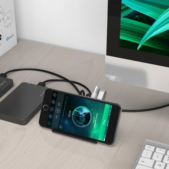 USB хъб Orico USB3.0 HUB 4 port, Black - SHC-U3
