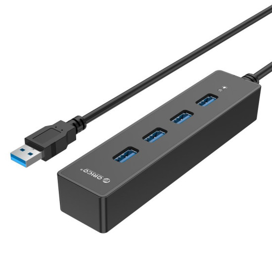 USB хъб Orico USB3.0 HUB 4 port black - W8PH4-U3-BK