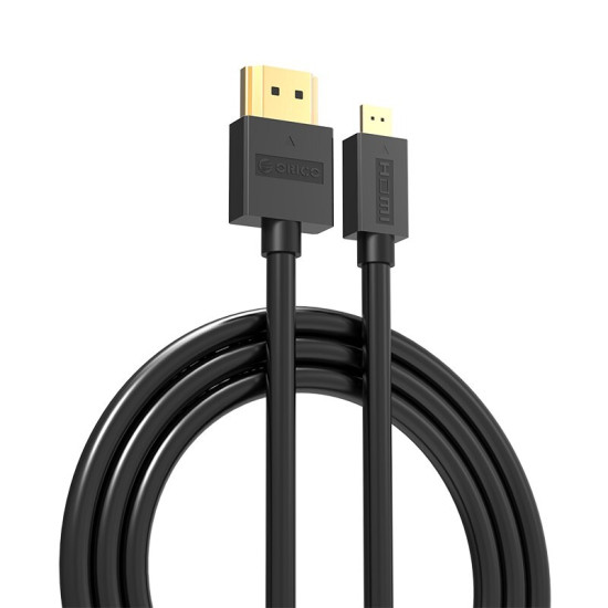 HDMI кабел Orico HDMI 2.0 to Micro HDMI Type D, 4K/60Hz, 1m - HD101-10-BK