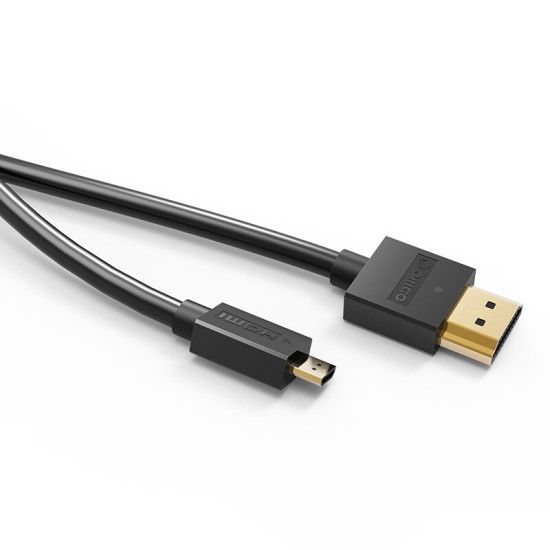 HDMI кабел Orico HDMI 2.0 to Micro HDMI Type D, 4K/60Hz, 1m - HD101-10-BK