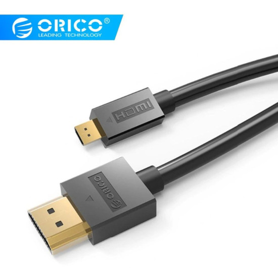 HDMI кабел Orico HDMI 2.0 to Micro HDMI Type D, 4K/60Hz, 1m - HD101-10-BK