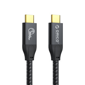 USB кабел Orico USB 3.2 Gen2x2 - Type-C to Type-C PD100W 20Gbps 0.5m Black - CM32-05-BK