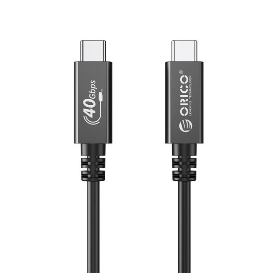 USB кабел Orico USB4.0 40Gbps M/M 0.5m Black PD100W - U4A05-BK