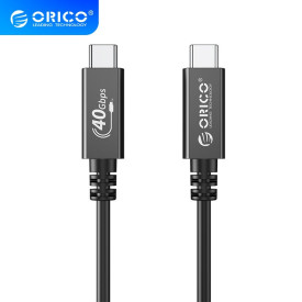 USB кабел Orico USB4.0 40Gbps M/M 0.5m Black PD100W - U4A05-BK