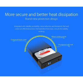 Кутия за диск Orico Storage - Case - 3.5 inch USB3.0 UASP black - 3588US3