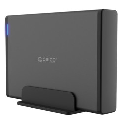 Кутия за диск Orico Storage - Case - 3.5 inch Vertical, USB3.0, Power adapter, UASP, black - 7688U3-BK