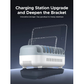 Зарядна станция Orico DUK-10P-EUWH, 220V, 10 x USB, 120W, White