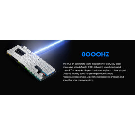 Клавиатура Pulsar Professional Gaming Mechanical Keyboard PCMK 2 HE TKL ANSI White - 8K, Gateron Magnetic Switches Linear