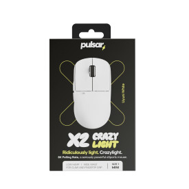 Безжична мишка Pulsar Wireless Gaming Mouse X2 CrazyLight Uyuni White 8K
