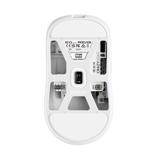 Безжична мишка Pulsar Wireless Gaming Mouse X2 CrazyLight Uyuni White 8K