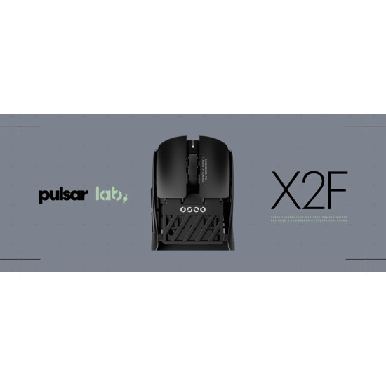 Безжична мишка Pulsar Wireless Gaming Mouse X2F Black [Pulsar LAB] - 8K, Black