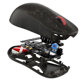 Безжична мишка Pulsar Wireless Gaming Mouse X2H Medium Clear Black [LTD 2000] - 1K