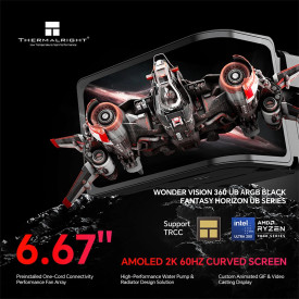 Водно охлаждане Thermalright Wonder Vision 360 UB ARGB Black, 403 x 120 x 27, ARGB, Black