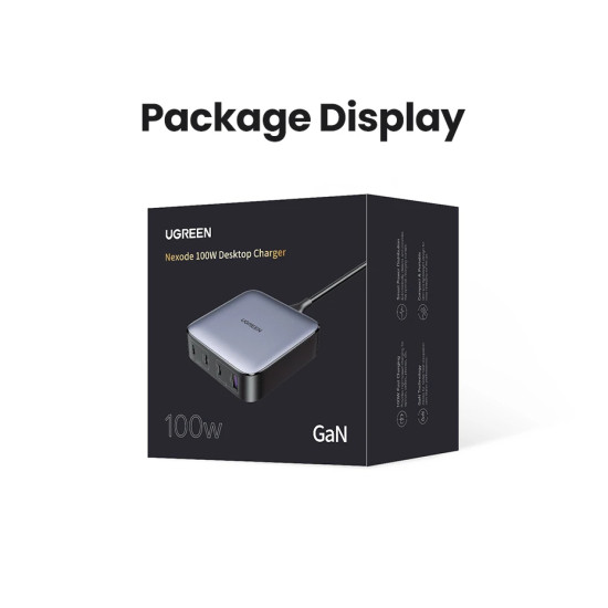 Зарядно Ugreen Charger Wall 100W GaN Nexode CD328, 1 x USB-A, 3 x Type-C - 90928