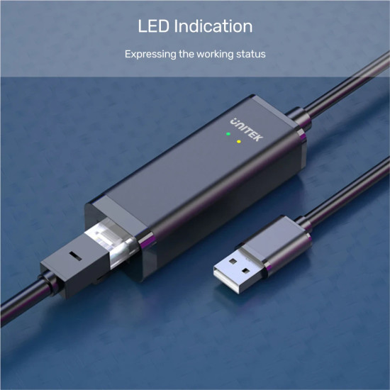 Адаптер Unitek USB to LAN 100Mbps black - H1208B