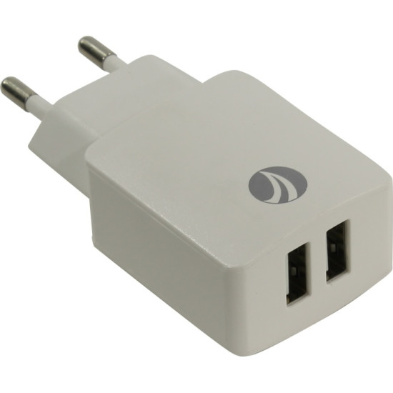 Зарядно VCom Charger AC / 2A 2xUSB White - M013